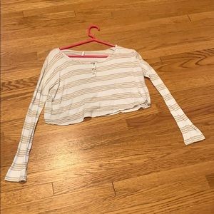 7 for all mankind long sleeve crop top